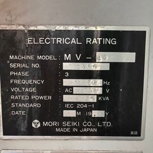 Máy phay cnc cũ Moriseiki mv40b