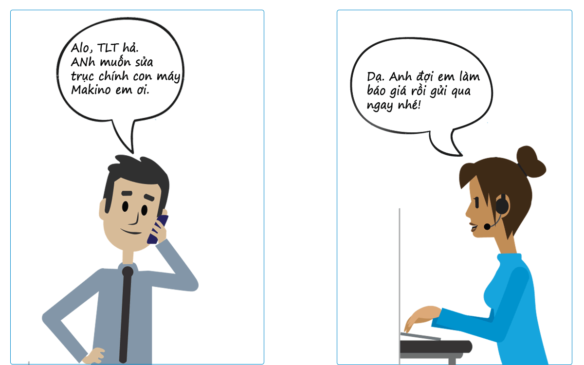 Khách hàng gọi điện tới