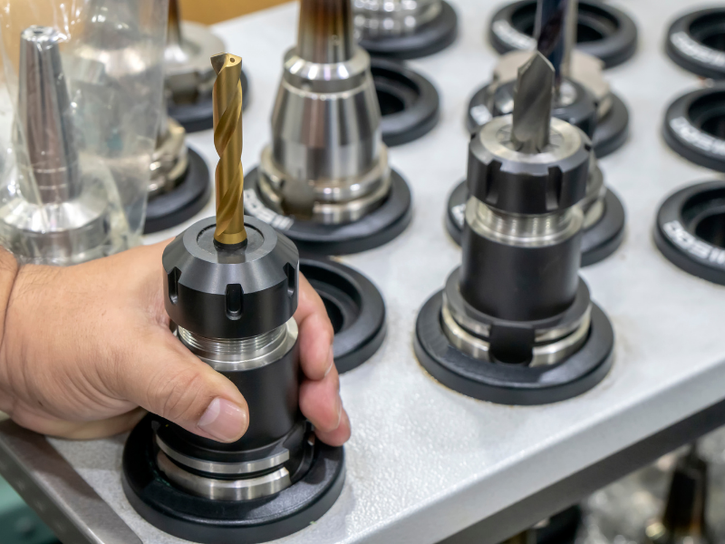 Đầu kẹp dao khoan CNC giúp cố định dao khoan chắc chắn, giảm rung động khi gia công